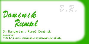 dominik rumpl business card